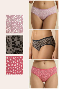 Zivame Regular Rise Full Coverage Hipster Panty (Pack of 3) - Multicolor — thumbnail 2